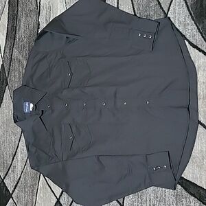 WRANGLER WESTERN BLACK ON BLACK SNAP LONG-SLEEVE SHIRT